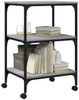 vidaXL Druckerständer 3 Ablagen Grau Sonoma 50x41x75 cm Holzwerkstoff 842289 Bild 5