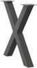 vidaXL Esstischbeine X-Form 3 Stk. Anthrazit 80x(72-73) cm Stahl 4012994 Bild 4