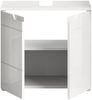 xonox. home Bad Solero X7WA9705 Waschbeckenunterschrank Badunterschrank Badezimmerschrank in Weiß Nachbildung und weiß Hochglanz tiefzieh, ca. B/H/T: 63 x 59 x 34 cm Bild 3
