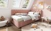 Tagesbett, Samt mit hydraulischem Stauraum & Lattenrost, 100x206x77 cm, Rosa, ohne Matratze Bild 2