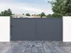 Vente-unique - NAZARIO Eingangstor Metall Grau - B 4,6 cm x H 178 cm x L 390 cm Bild 3