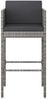 vidaXL 7-tlg. Gartenbar-Set mit Kissen Poly Rattan Grau 3094797 Bild 4