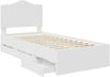 vidaXL Bettrahmen mit Schubladen Weiß 75 x 190 cm Ingenieurs Holz 3413464 Bild 5