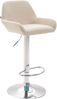 CLP Barhocker Braga Stoff drehbar und höhenverstellbar,creme chrom Bild 2