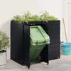 vidaXL Wagenmüllbehälter für 2 Behälter Schwarz 136 x 77,5 x 121,5 cm 3394738 Bild 4