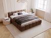 GRAINGOLD Cloud Low Bett 180x200, Polsterbett mit Bettkasten und Lattenrost, Velour-Stoff, Braun Bild 3