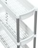 vidaXL Aufbewahrungswagen 3 Etagen Silbern und Weiß Aluminium 344380 Bild 5