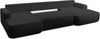 AX LIVING Ablia Sofa U-Form mit Schlaffunktion Schwarze Sofa 364 cm Bild 3