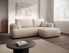 Selsey ''Ovo Mini' Eckschlafsofa rechtsseitig mit Stauraum, Easy-Clean-Chenille-Bezug, creme, 93 x 238 x 156 cm Bild 2
