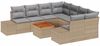 vidaXL Gartensofa-set 9 pcs Beige und Hellgrau Poly-Rattan 3356607 Bild 2