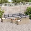 vidaXL Gartensofa-set 9 pcs Beige und Hellgrau Poly-Rattan 3356607 Bild 3