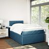vidaXL Boxspringbett mit Matratze Blau 120x200 cm Samt 3290020 Bild 5