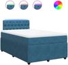 vidaXL Boxspringbett mit Matratze Blau 120x200 cm Samt 3290020 Bild 2