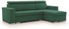 Ecksofa Schlafsofa Sofa CANTON in Stoff Camelia Grün Ottomane Rechts Bild 2