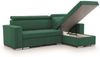 Ecksofa Schlafsofa Sofa CANTON in Stoff Camelia Grün Ottomane Rechts Bild 3