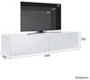 SONNI Lowboard Lowboard TV Hängend Weiß/ Schwarz TV Schrank in Wohnzimmer (Packung), 140/160/180cm tv schrank in wohnzimmer für 35''- 45'' Fernseher Bild 4