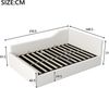 Merax Daybett Polsterbett 140x200cm Doppelbett Hydraulisches Stauraumbett Tagesbett Schlafsofa, beige Bild 4