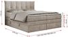 Boxspringbett 7-Zonen Taschenfederkernmatratze und Topper - PREMIUM-10-KING - 160x200cm - Beige Stoff - H4 Bild 5