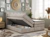 Boxspringbett 7-Zonen Taschenfederkernmatratze und Topper - PREMIUM-10-KING - 160x200cm - Beige Stoff - H4 Bild 2