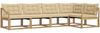 vidaXL Outdoor-Sofagarnitur mit Kissen 5 pcs Weiß und Beige 3388695 Bild 2