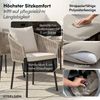 STEELSØN 'Nair' Polyrattan Gartenstuhl, 4er-Set, beige, wetterfest & UV-beständig, Balkonstühle bis 160 kg belastbar, Gartensessel inkl. Kissen Bild 2