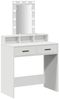vidaXL Schminktisch mit Schubladen Weiß 79 x 41 x 140 cm Holzwerkstoff 865163 Bild 2