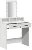 vidaXL Schminktisch mit Schubladen Weiß 79 x 41 x 140 cm Holzwerkstoff 865163 Bild 4