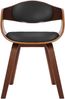 2er Set Stühle LONDON Kunstleder - 73x49x46cm, Walnuss/Schwarz Kunstleder Holz Gestell Konferenzstuhl Wartezimmerstuhl Bild 3