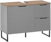 Badezimmer-Set >Denver< (4-tlg.) in grau / Evoke Eiche Dekor - 220x195x35 (BxHxT) Bild 3