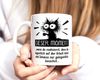 MoonWorks Tasse Tasse Spruch Arbeit Job Motiv Katze Lustig Dieser Moment Bürotasse, Keramik Bild 4