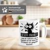 MoonWorks Tasse Tasse Spruch Arbeit Job Motiv Katze Lustig Dieser Moment Bürotasse, Keramik Bild 3