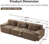 Modulsofa aus Cord mit Tiefsitz, braun Bild 4