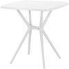 Gartenmöbel-Set GRETA mit 2 Stühlen - 156x72x81cm, Kunststoff, Weiß | Balkonset Gartenset Tisch mit Stühlen Bistroset Outdoor Bild 5