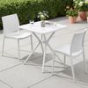 Gartenmöbel-Set GRETA mit 2 Stühlen - 156x72x81cm, Kunststoff, Weiß | Balkonset Gartenset Tisch mit Stühlen Bistroset Outdoor Bild 4
