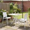 Gartenmöbel-Set GRETA mit 2 Stühlen - 156x72x81cm, Kunststoff, Weiß | Balkonset Gartenset Tisch mit Stühlen Bistroset Outdoor Bild 3