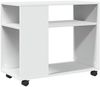 vidaXL Beistelltisch mit Rollen Weiß 70x35x60 cm Holzwerkstoff 853146 Bild 2