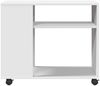 vidaXL Beistelltisch mit Rollen Weiß 70x35x60 cm Holzwerkstoff 853146 Bild 5