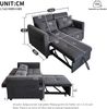 2-Sitzer Schlafsofa B 142 x T 85 x H 83 cm, aus Baumwoll-Leinenstoff, mit USB und Schlaffunktion Bild 5