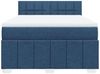 vidaXL Boxspringbett mit Matratze Blau 140x200 cm Stoff 3287097 Bild 4