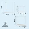 KHG Wandregal 3er Set weiß aus Metall pulverbeschichtet, großes Regal 40 x 40 x 15 cm, Hängeregal ideal für Bücher, Pflanzen & Deko, für Wohn-, Ess-, Schlaf-, Badezimmer & Küche Bild 4