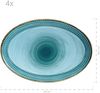 MÄSER Prospero, Platten Set aus 4 handbemalten Platten in Gastronomie-Qualität, ideal auch als Vorspeisenteller, moderner Vintage Stil, blau Bild 2