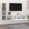 vidaXL TV Schrank Set 4-tlg., Holzwerkstoff weiß, 80 x 30 x 30 cm / 30,5 x 30 x 60 cm Bild 3