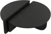 Vente-unique - ALOEVA Couchtisch Holz, Platte Schwarz - B 60 cm x H 30 cm x L 90 cm Bild 5