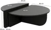 Vente-unique - ALOEVA Couchtisch Holz, Platte Schwarz - B 60 cm x H 30 cm x L 90 cm Bild 4