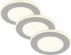 Briloner LED-Einbauleuchten 3er Set 4,9W 425lm chrom-matt Nachtlicht Bild 4