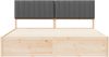vidaXL Bettgestell mit gepolstertem Kopfteil Dunkelgrau 180 x 200 cm 3398215 Bild 5