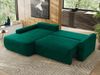 Ecksofa, L-förmiges, lose Kissen, DL-Schlaffunktion, (H 100 x T 187 x B 273 cm) - CUBO L - Velours Dunkelgrün - linke Seite Bild 3