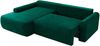 Ecksofa, L-förmiges, lose Kissen, DL-Schlaffunktion, (H 100 x T 187 x B 273 cm) - CUBO L - Velours Dunkelgrün - linke Seite Bild 5