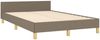 Bettgestell mit Kopfteil Taupe 120x200 cm Stoff [3125126] Bild 5