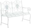 CLP 'Punjab' Gartenbank, antik, Landhaus-Stil, lackiertes Eisen, weiß, 94 x 53 x 116 cm Bild 2